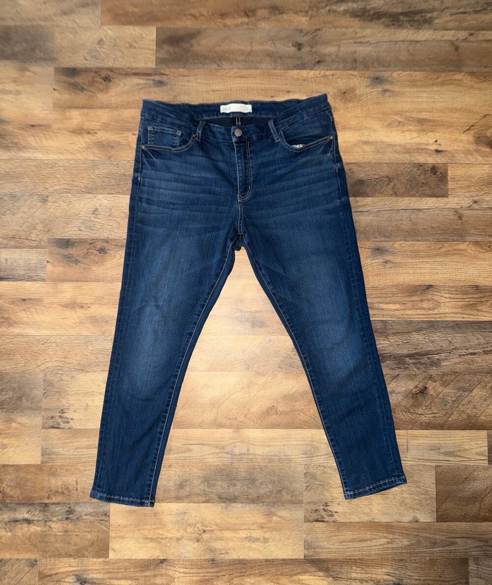 BKE women’s Payton universal fit mid rise skinny blue jeans
